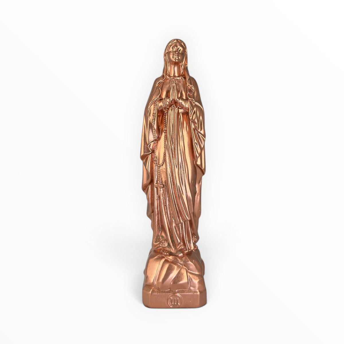 Statuette de la Vierge Marie de Lourdes, couleur Cuivre, collection Intemporelle – J'ai vu la Vierge