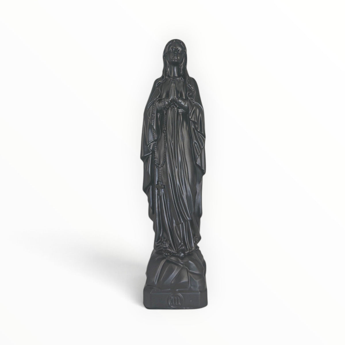 Statuette de la Vierge Marie de Lourdes, couleur Noir, collection Intemporelle – J'ai vu la Vierge