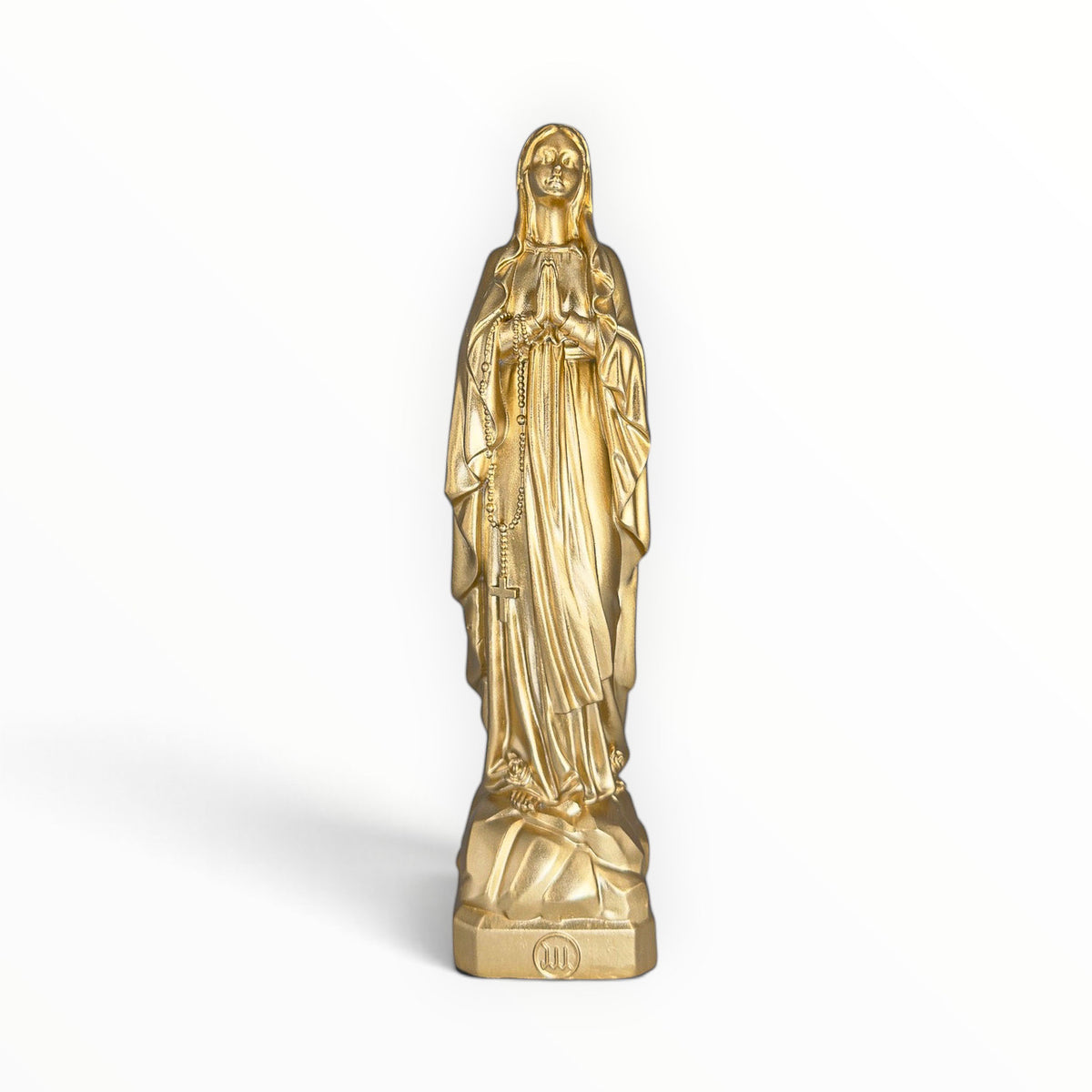 Statuette de la Vierge Marie de Lourdes, couleur Or, collection Intemporelle – J'ai vu la Vierge