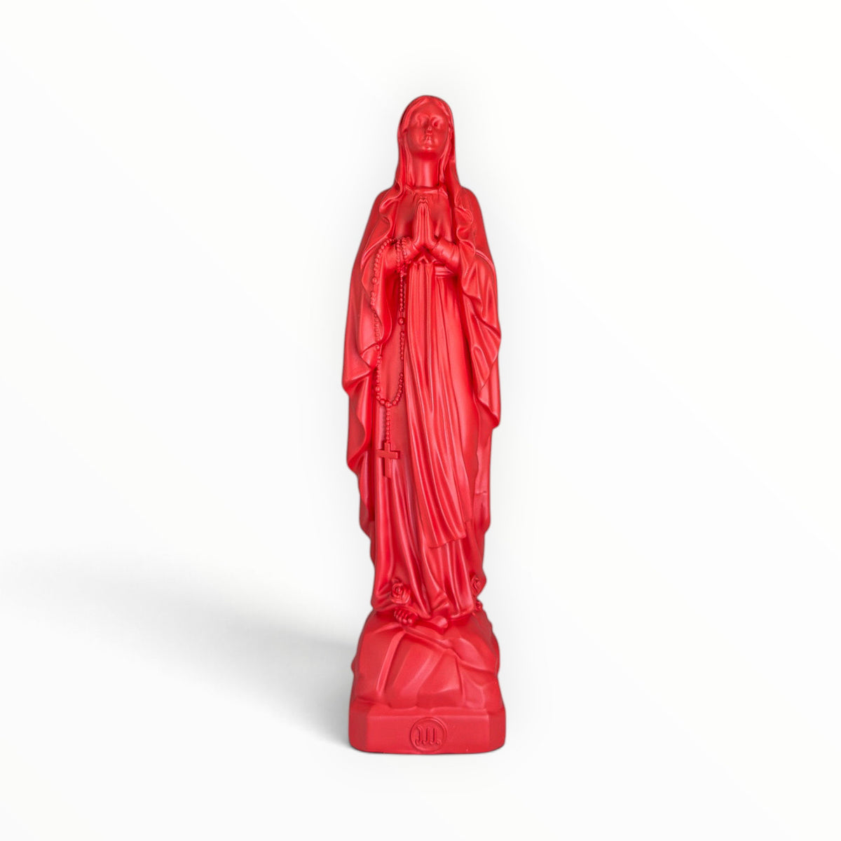 Statuette de la Vierge Marie de Lourdes, couleur Rouge Carmin, collection Intemporelle – J'ai vu la Vierge