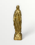 Statuette de la Vierge Marie de Lourdes, couleur Or – J'ai vu la Vierge