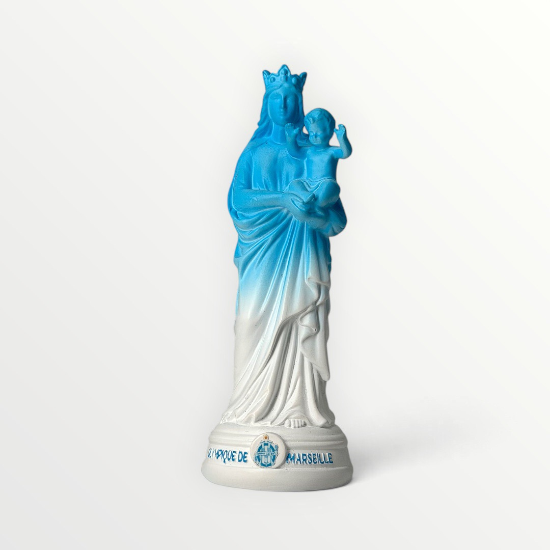 statuette Olympique de Marseille bleu et blanc 12cm