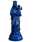 statuette Vierge à l'enfant bleu marine