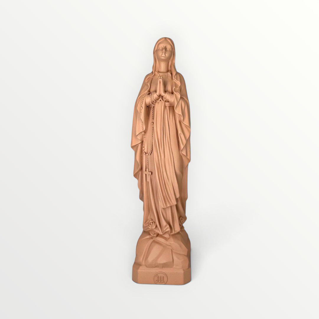 statuette de Lourdes couleur beige nut's