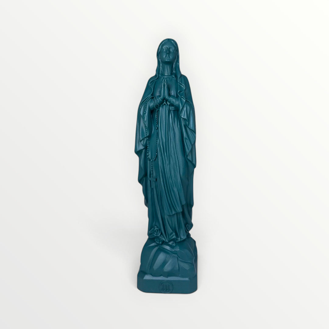 statuette de Lourdes couleur bleu gloria 