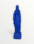 statuette de Lourdes couleur bleu indigo