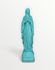 statuette de Lourdes couleur bleu splash