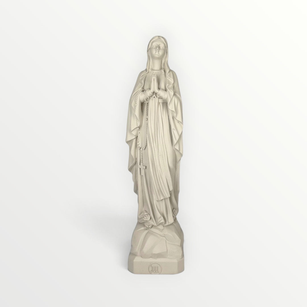 statuette de Lourdes couleur lin
