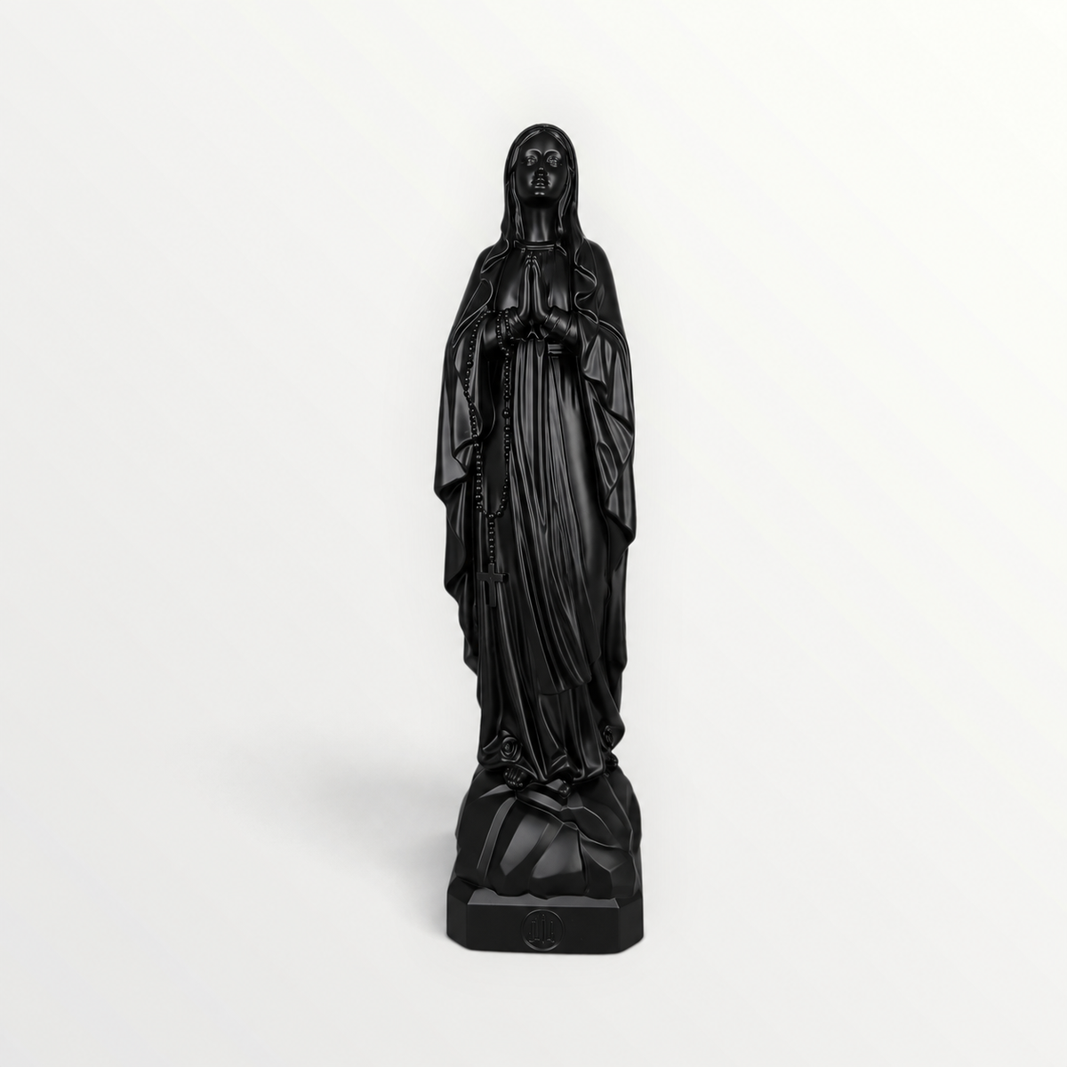 statuette de Lourdes couleur noir 
