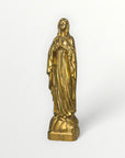 statuette de Lourdes couleur or