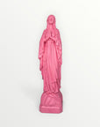 statuette de Lourdes couleur rose bazooka 