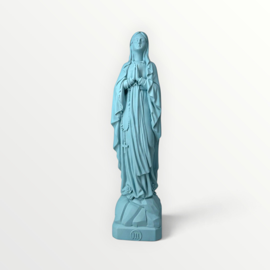 statuette de lourde 12 cm couleur bleu givre