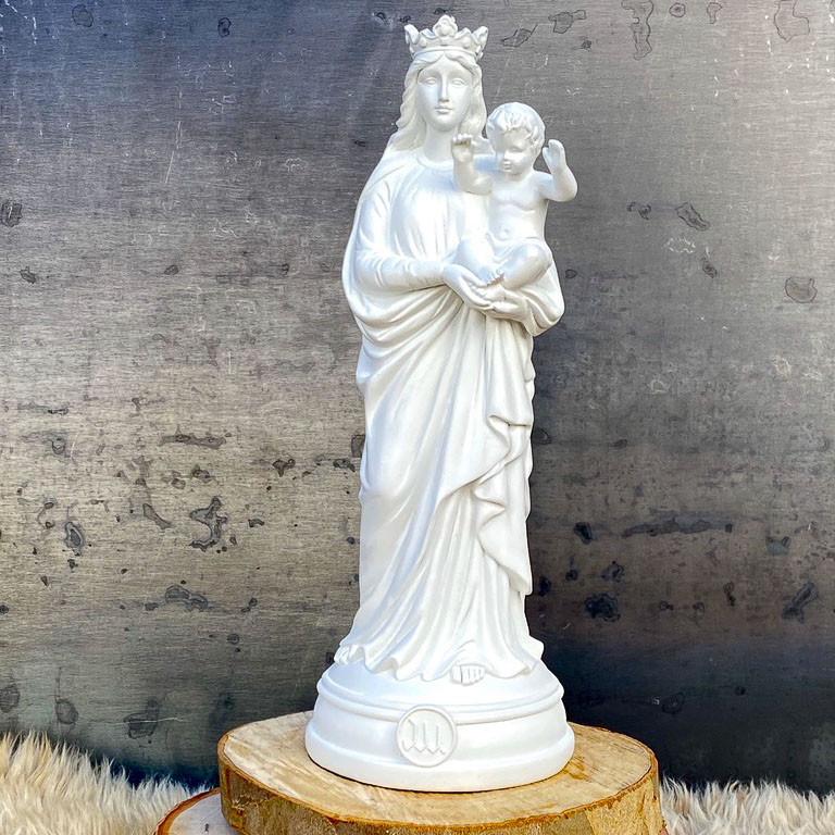 statuette de notre dame de la garde couleur blanc 