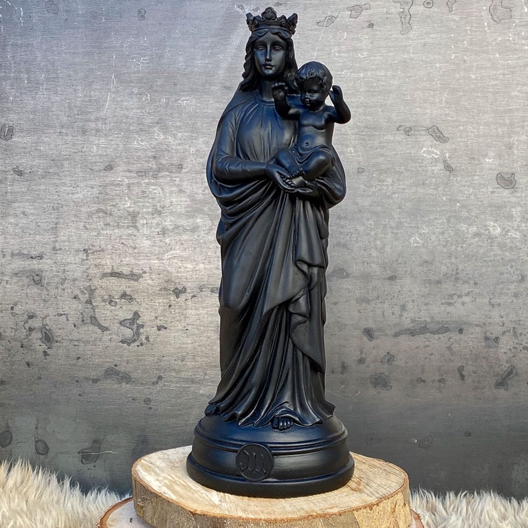 statuette de notre dame de la garde couleur noir 