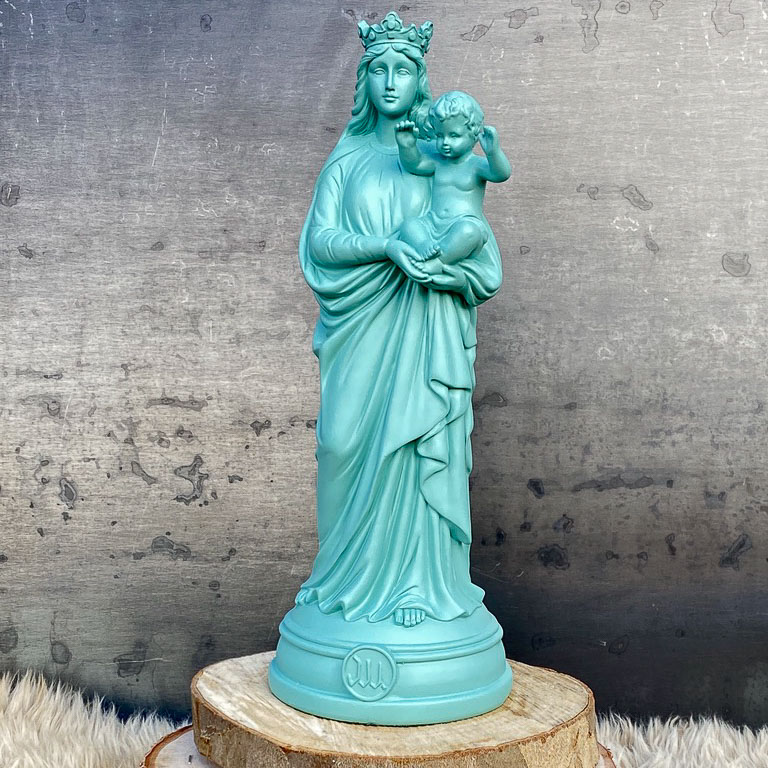 statuette de notre dame de la garde couleur splash