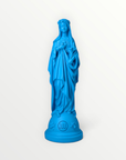 statuette marie aux fleur bleu céleste 