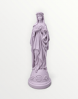 statuette marie aux fleur couleur violet hibiscus 