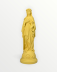 statuette marie aux fleur jaune golden