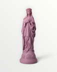 statuette marie aux fleur violet hibiscus