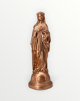 statuette marie aux fleurs cuivre