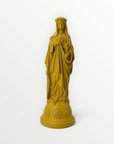 statuette marie aux fleurs jaune curry