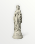 statuette marie aux fleurs lin 