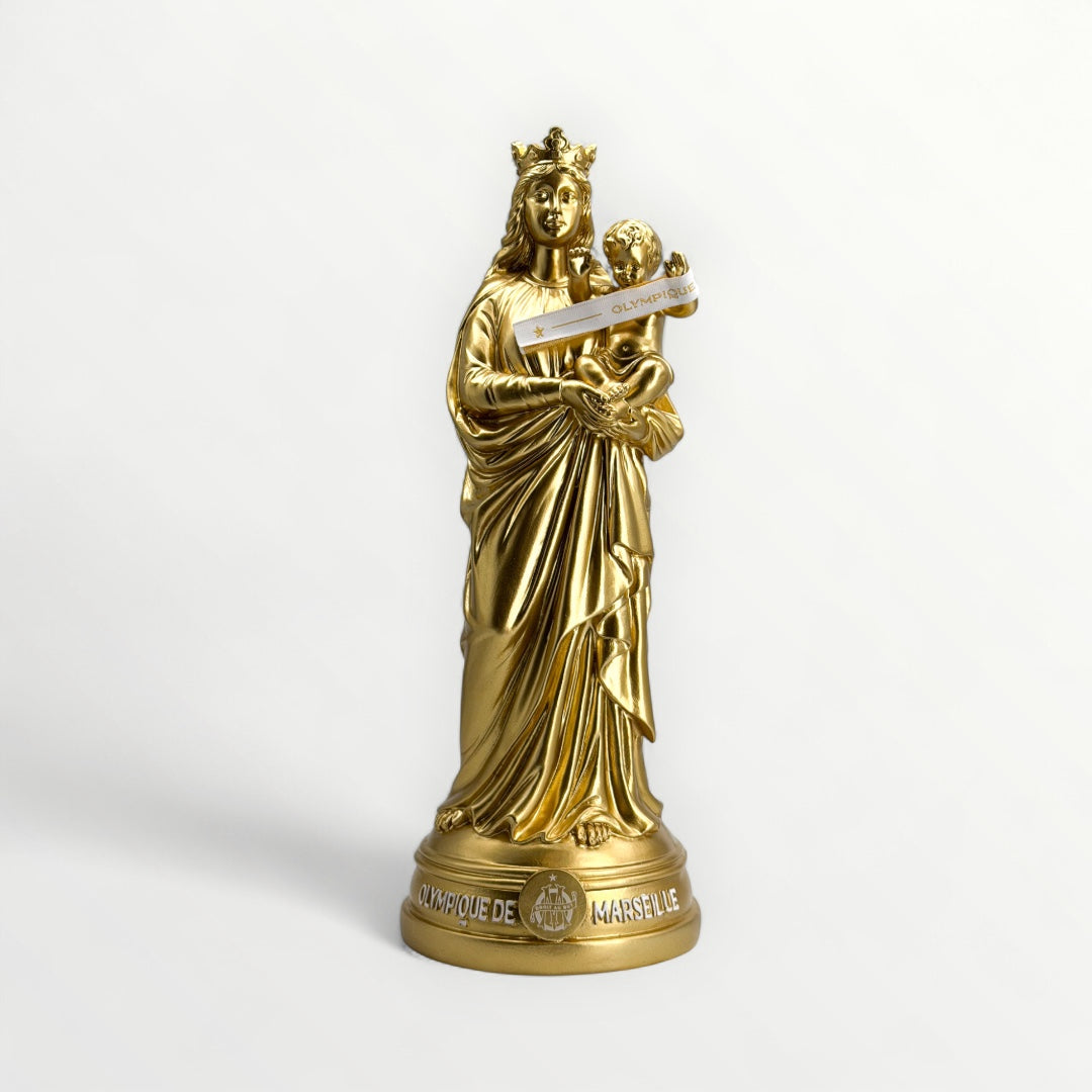 statuette notre-dame-de-la-garde 30 cm licencié Olympique de Marseille or