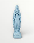 statuette vierge de lourdes pastel decoration paques bleu ciel