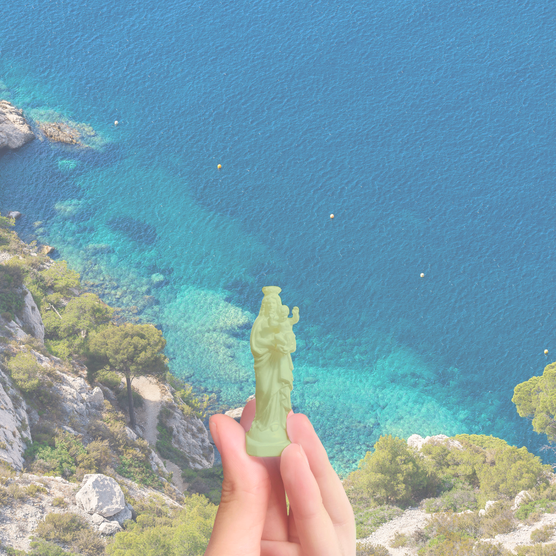 Mini figurine de Notre-Dame de la Garde tilleul